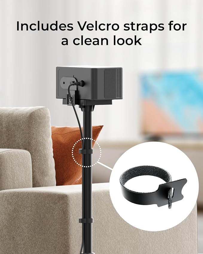 ULTIMEA 2-Pack Universal Height-Adjustable Speaker Stands, Black Floor Speaker Stand with 3KG Capacity, Extendable from 62cm to 93cm for Satellite & Bookshelf Speakers, Steady 310