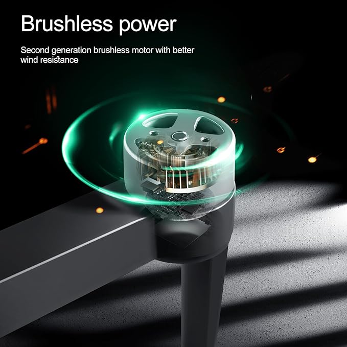 Drones with Camera for Adults 4K, GPS UHD Drone, 5G Remote Controller with Screen, One Key Return, Dual Camere, 3rd Gear Speed, Optical Flow Mode and Obstacle Avoidance, Drone for Beginners (Black)