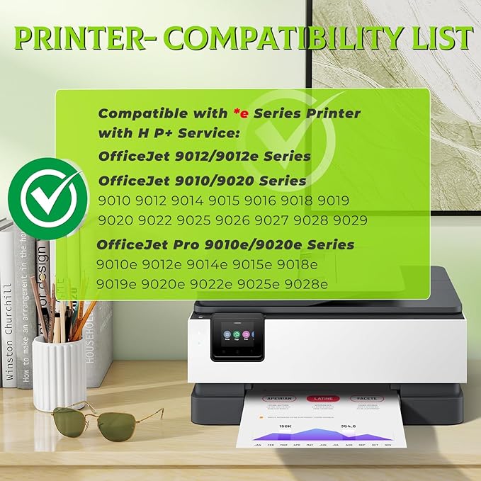 962 XL Ink Cartridges Combo Pack OfficeJet Pro 9015e 9018e 9025e 9010 9020 e Compatible for HP 962XL Ink Cartridges HP962XL/962 HP962XL Printer Ink for OfficeJet Pro 9010 9015 9018 9012 9025 9022 e
