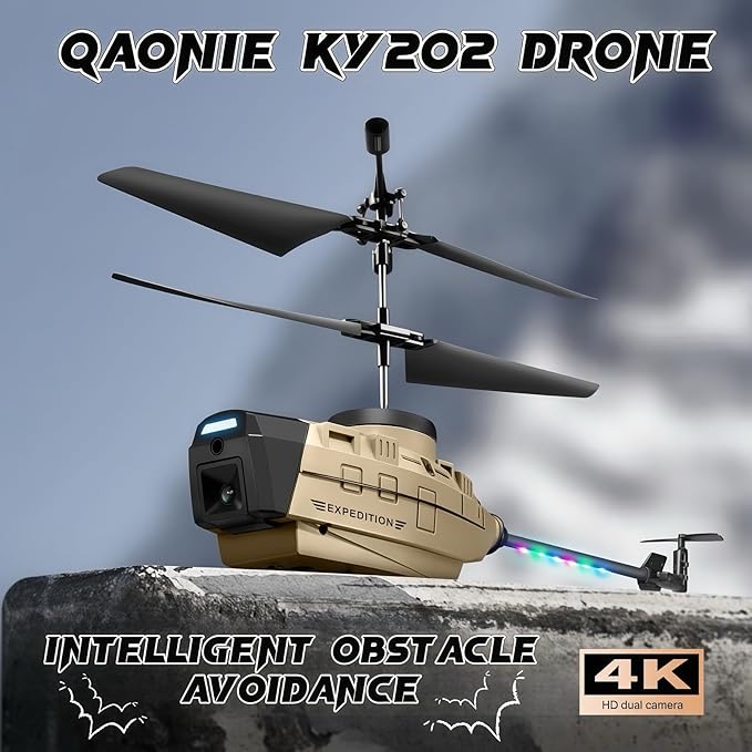 Drone with 720p Camera, 3 Speed Mode Drone, 2 Batteries, Active Obstacle Avoidance, One Key Take Off/Landing.