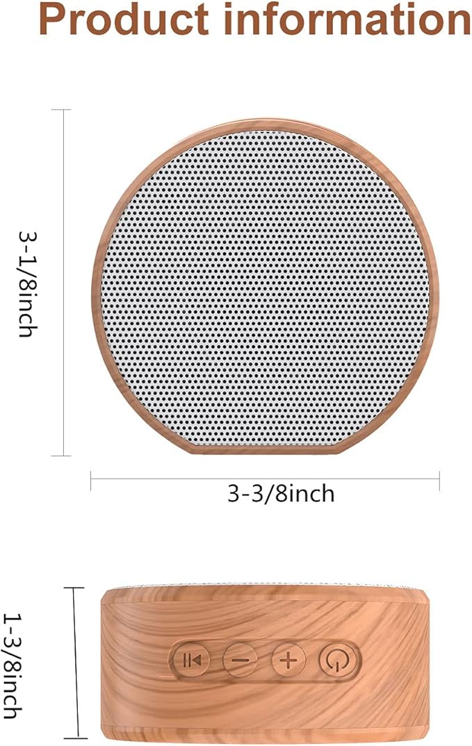 Wireless Speakers, Portable Bluetooth Speaker with IPX4 Waterproof, Perfect Small Size, HD Sound, Wireless Bluetooth Speaker for Home Office Bookshelf Outdoor Travel Camping-White