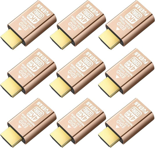 4K 120Hz HDMI 2.1 Dummy Plug – High-Resolution Virtual Display Emulator for PC, VR Headsets & Cryptocurrency Mining EDID Headless Ghost Display Adapter (4K/120Hz-HDR/8bits-9P)