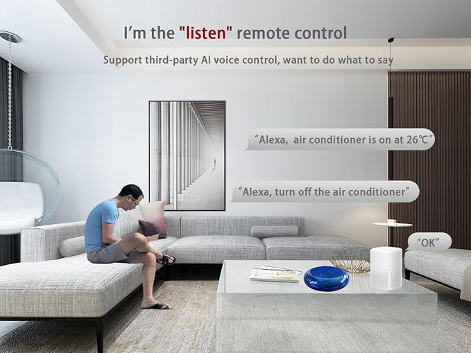 Tuya Smart WiFi IR Remote Control for TV DVD Air Conditioner AUD,All in One Infrared Universal Remote Controller,Compatible with Alexa Google Home (Blue IR)