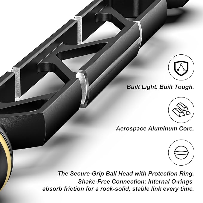 Sea frogs Double Ball Arm 8.0" Essential Underwater Photography Gear Lighting System Aluminum Alloy Diving Equipment Accessory Lightweight Arms AM-10