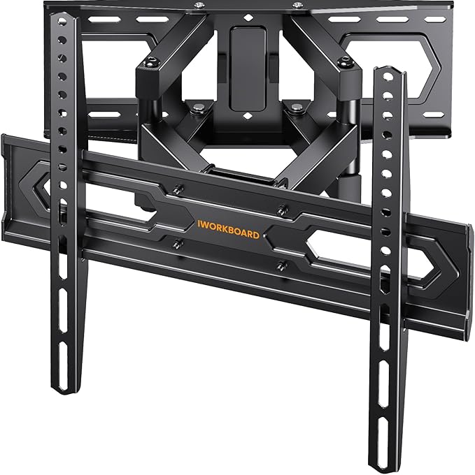50 55 65 inch Full Motion TV Wall Mount for 32-70 inch TV Bracket, Dual articulating Arms Mount, Tilt Swivel Extension Level, Max VESA 400x400mm, 16" Studs, 110 lbs,Fit Most 40 43 50+ TVs