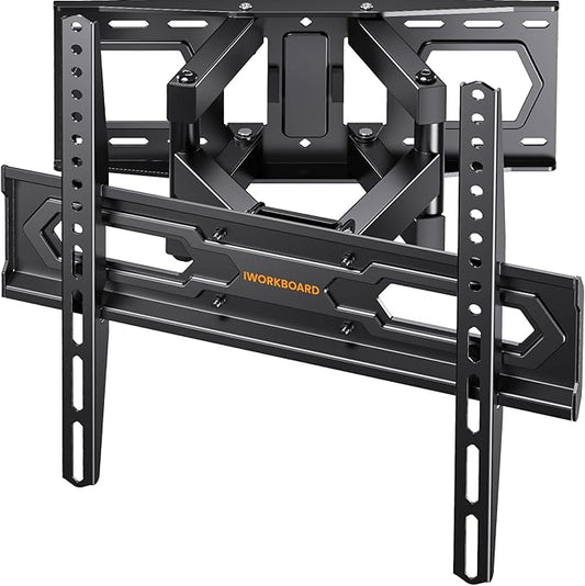 50 55 65 inch Full Motion TV Wall Mount for 32-70 inch TV Bracket, Dual articulating Arms Mount, Tilt Swivel Extension Level, Max VESA 400x400mm, 16" Studs, 110 lbs,Fit Most 40 43 50+ TVs