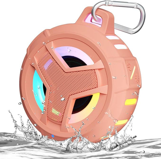 EBODA Bluetooth Shower Speaker, Waterproof Portable Wireless Speakers with Light, IP67 Floating, 2000mAh, Small Portable Speaker for Kayak, Beach, Pool Accessories, Gifts for Unisex