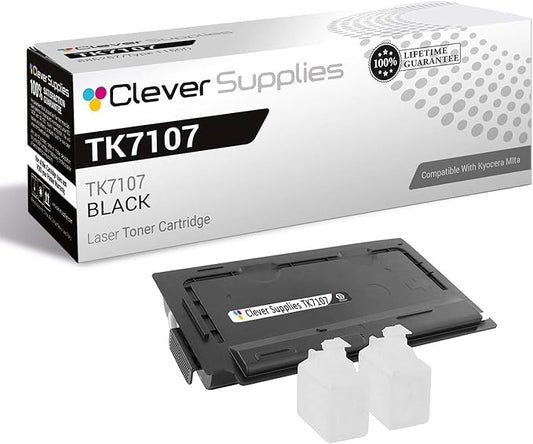 CS Replacement Toner Cartridge Compatible with Kyocera-Mita TK7107 Black TASKalfa 3010i Black