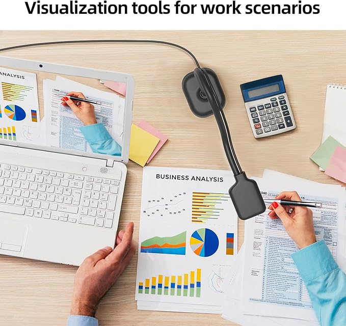 Document Camera for Teachers and Classroom, Gawervan USB Webcam/Doc Camera Built-in Mic— Mac OS, Windows, Chromebook Compatible for Live Demo, Web Conferencing, Distance Learning, Remote Teaching