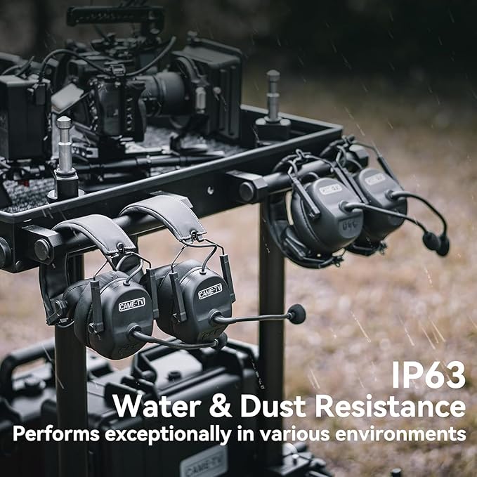 Came-TV Kuminik8 1.9GHz Wireless Intercom Headset System Noise Cancellation Zero Latency Full Duplex 4 Person Team Communication with Hardcase for Church Boating TV Film Production Drone