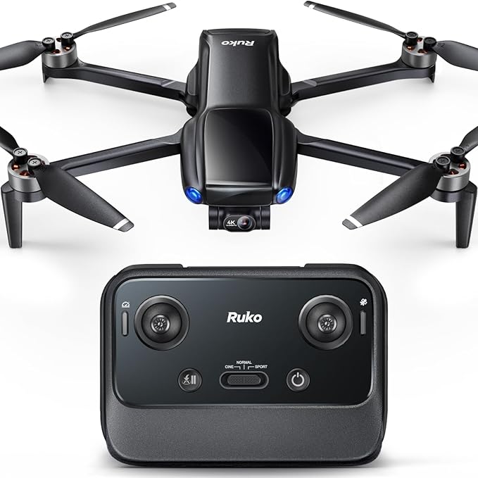 Ruko U11MINI 4K, Under 249g Pocket Drone with Camera for Adults 8K Photo 4K/30fps Video, 3-Axis Gimbal EIS, 20000ft FPV Digital Transmission, FAA-Exempt (32-Min Flight)