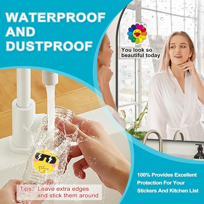 T&W SAME FILM 50 Pack Self Adhesive Laminating Sheets, 4mil, 5.8 x 8.3 Inch Laminating Sheets, Self Sealing Laminating Sheets for Laminator, Round Corner, No Heat, No Machine Needed (A5)