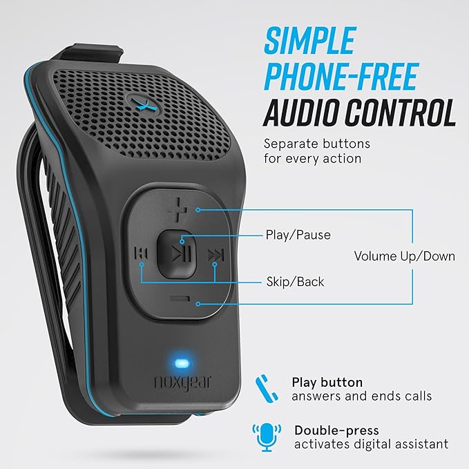 noxgear 39g Wearable Bluetooth Speaker, Magnetic Mini Clip-On, Waterproof Up to 15 Hours Playtime | Clip On Bluetooth, Wearable Speaker with Microphone, 100ft Range