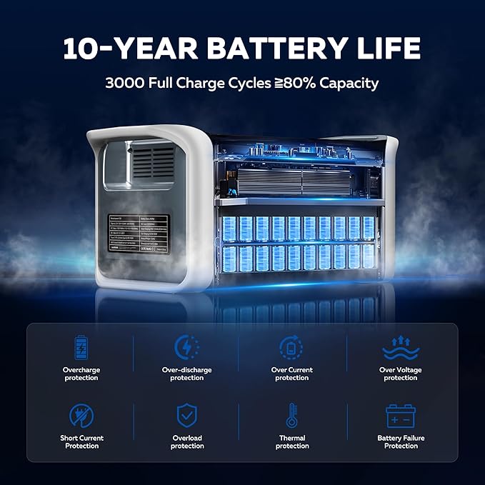 Solar Generator 1600W with 200W Solar Panel - 1024Wh Portable Power Station 1000W AC Output Fast Charging 0-80% in 1Hr for RV Camping Off-Grid Living