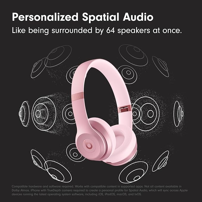Beats Solo 4 with AppleCare+ for Headphones (2 Years) - Metallic Pink