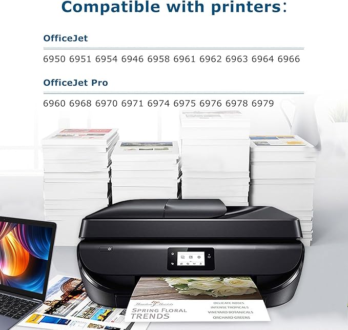 902 XL Replacement for HP 902XL Ink Cartridges Combo Pack 4 Pack for OfficeJet 6968 6978 4-Pack 6960 6962 6963 6964 6966 6970 6971 6974 6975 6978 6950 6954 6956 6958 6951 6961 Printers for HP902 KCMY