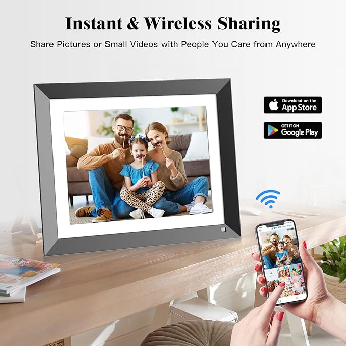 Digital Picture Frame 11" WiFi Photo Frame - 2K IPS Touch Screen, 32GB 2176 * 1600 Smart Picture Frame, Motion Sensor, Share Photos and Videos Via App or Email, Free Cloud Storage, Gifts for Mom Dad