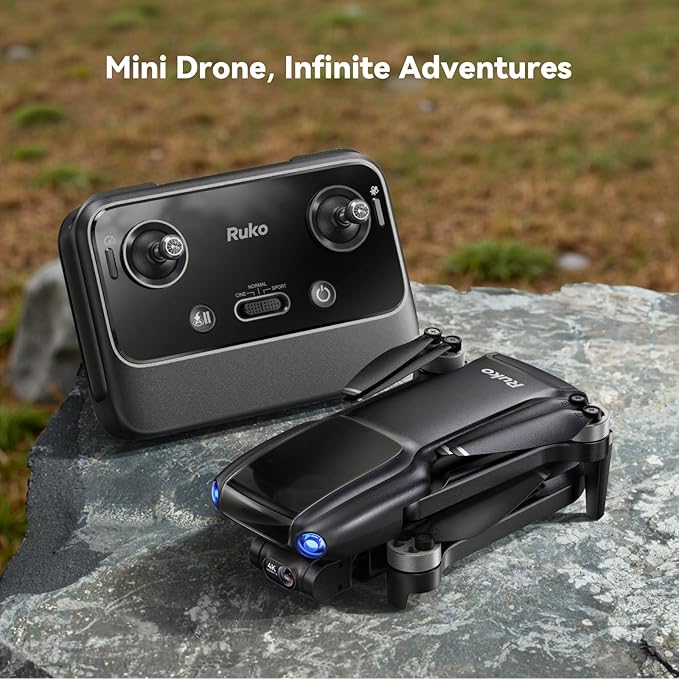 Ruko U11MINI 4K, Drones with Camera for Adults 4K Video 8K Photo, Under 249g, 3-Axis Gimbal EIS, 20000ft FPV Transmission, AI Takeoff/Landing, Auto Return, GPS with Beeper, Beginner (96-Min Flight)