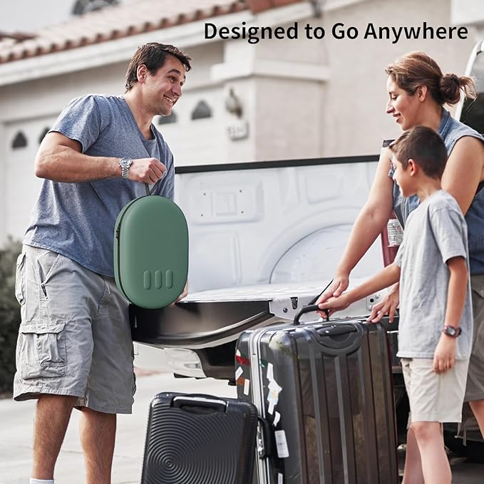 annapro Carrying Case for Meta Quest 3S/Quest 3/3S Xbox Edition/Vision Pro, Compatible with Battery Elite Strap, Controllers Accessories, Hard Shell Case and Superior Protection for Travel, Green