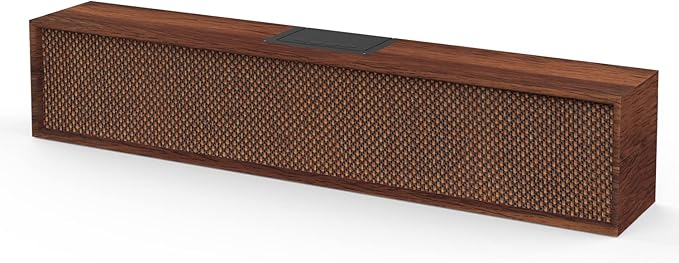 Computer Speakers, Wood Wireless Sound Bar Speaker for Desktop, PC Speaker with Bluetooth 5.3 & Wired USB Connection for Monitor, Laptop, Tablets, Cellphone