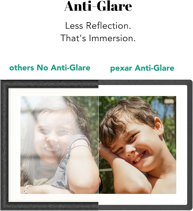 pexar by Lexar Digital Picture Frame, 10.1 inch Touch Screen Ultimate Clarity, Anti-Glare Stunning Under Lighting, WiFi Photo Frame 32GB for Home Decor, Gifting, Share Photos/Videos via APP