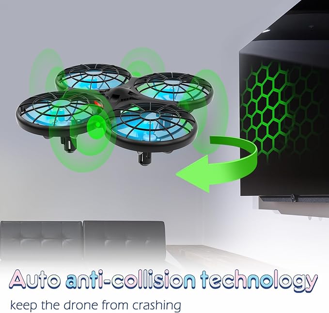 Loolinn | Drones for kids Gifts - Mini Drone, RC Drone with Auto Anti-Collision Technology/Safe for Kids/Easy to Fly / 360° Flip/Hand-Controlled Mode (Gift for Boys and Girls)