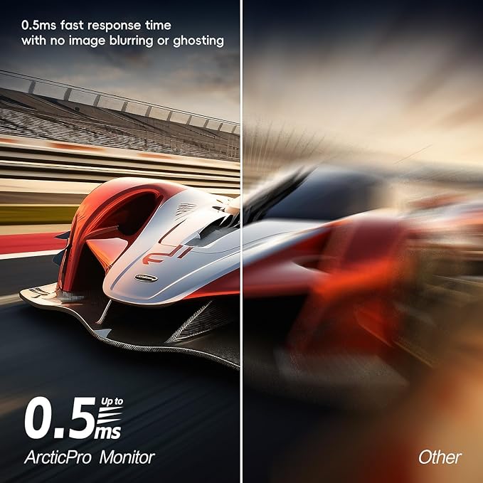 27inch Gaming Monitor 180Hz, FHD 1080p, IPS Panel, 0.5ms Response Time, Adaptive sync, PC Computer Monitor, 3-Sided Frameless, Ultra Slim, 100% sRGB, Bluelight Filter, DP*1, HDMI*1