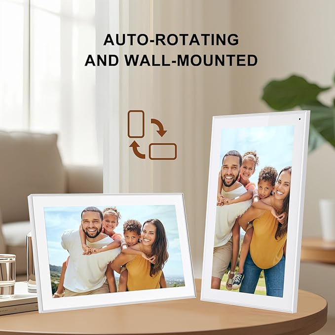15.6 inch FRAMEO Smart WiFi Digital Photo Frame 1920x1080 FHD IPS LCD Touch Screen, Built in 32GB Memory, Share Moments Instantly via Frameo App from Anywhere, Auto-Rotate, Wall Mountable with VESA