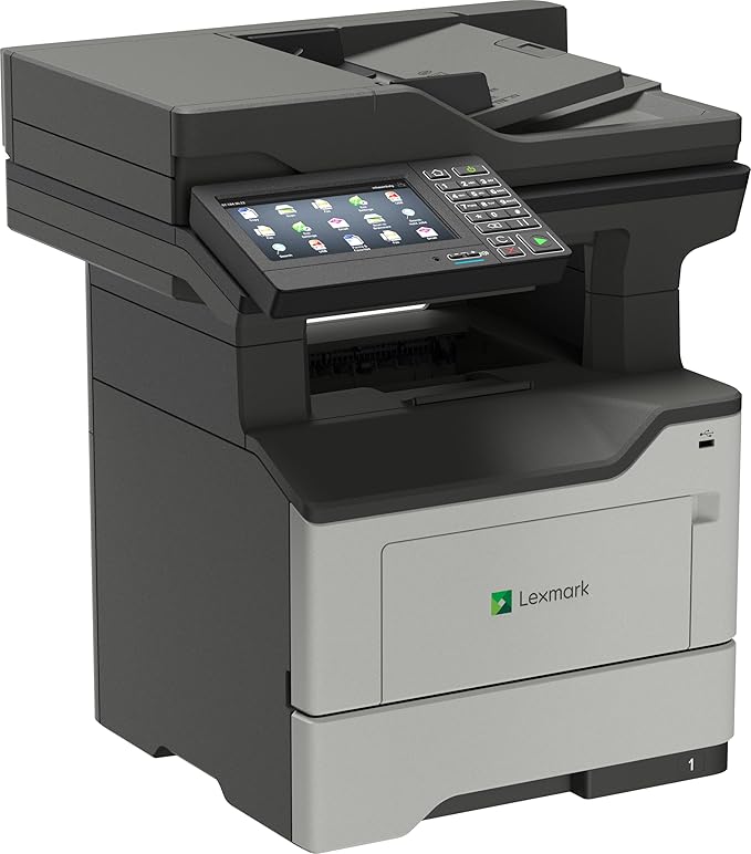 Lexmark MX622adhe Monochrome Laser Printer, Integrated Duplex, Energy Star, 7-inch Color Touch Screen, Print Speed: Up to 50 ppm, Recommended Monthly Page Volume: 2,000-20,000 Pages(36S0920)