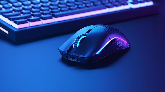 Glorious Model O Wireless Gaming Mouse - Superlight, 69g Honeycomb Design, RGB, Ambidextrous, Lag Free 2.4GHz Wireless, Up to 71 Hours Battery - Matte Black
