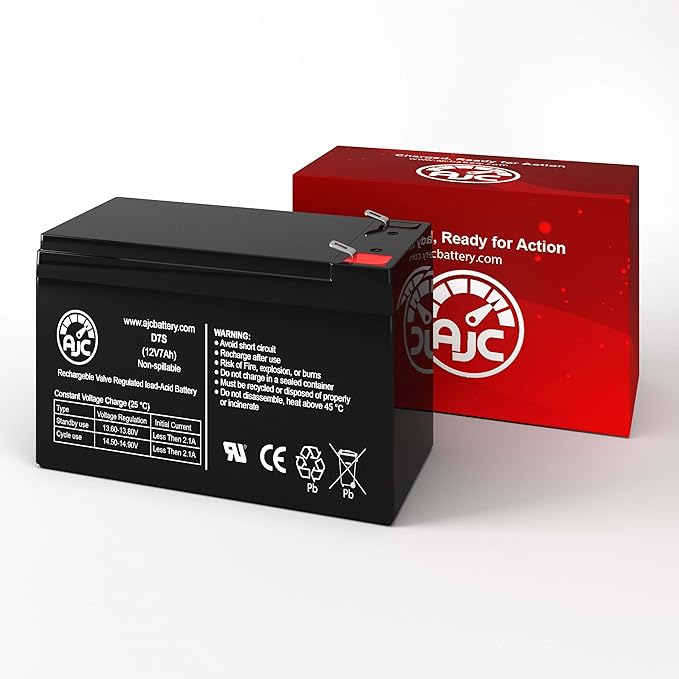 AJC Battery Compatible with CyberPower Intelligent LCD CP585LCD CP600LCD 12V 7Ah UPS Battery