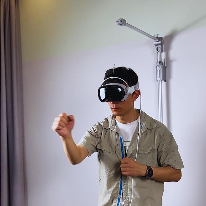 GraviPro – Dynamic Relief Stand for VR Headsets, Compatible with Apple Vision Pro | Adjustable Arm for Face & Neck Pressure, Foldable Support for Long Session