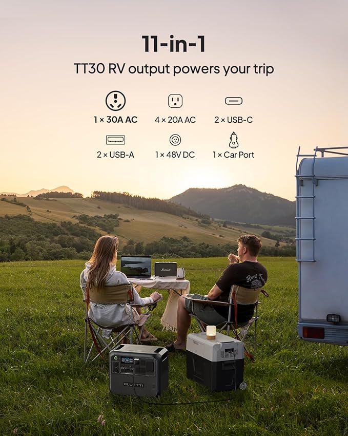 BLUETTI AC200L Portable Power Station with DC-DC Battery Charger D40, 2048Wh LiFePO4 Battery Backup, w/ 4 2400W AC Outlets (3600W Power Lifting), 30A RV Output, Solar Generator for Camping, Emergency