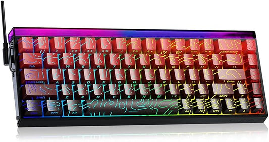 x Aula Hero 68 HE 60% Gaming Keyboard Wired, Hall Effect Mechanical Keyboard with Adjustable Actuation, Rapid Trigger Mode, 8K Hz Polling Rate, 0.125ms Latency,Side Printed PBT Keycaps, RGB Backlit