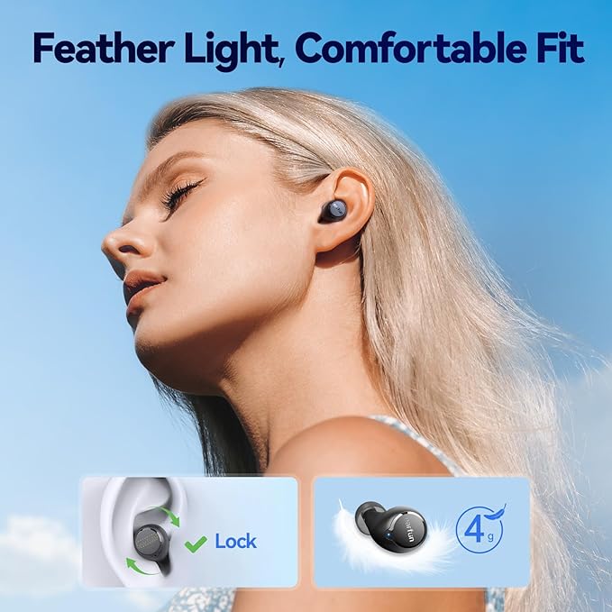 EarFun Free 2S Wireless Earbuds, [Upgraded Version] Bluetooth Earbuds with Deep Bass, 4 Mics for Clear Call, Customizable EQ App, IPX7 Waterproof in-Ear Headphones, 30H Playtime, Wireless Charging