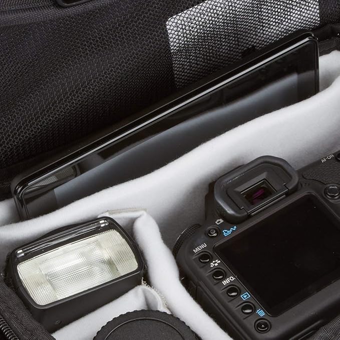 Amazon Basics Large DSLR Gadget Bag, Black with Grey Interior