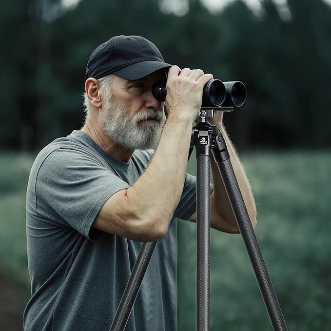 FANAUE Carbon Fiber Tripod for Hunting,360 Degree BallHead,with Arca Swiss Quick Release Plateand Hands-Free Operation for Hunting, Shooting, and Outdoors - HTC-4030-45