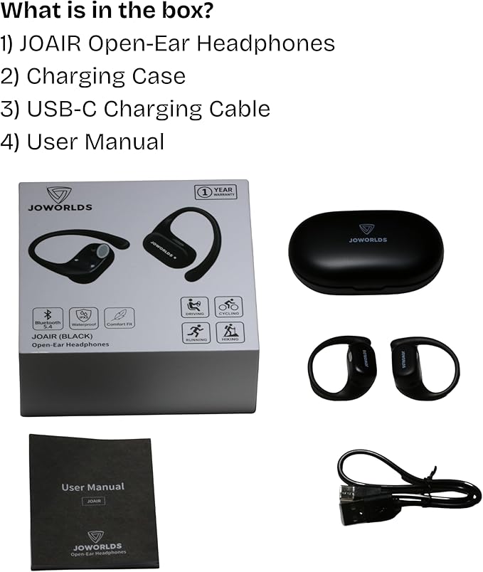 Bluetooth Headphones Air Conduction, IPX5 Waterproof Air Conduction Ear Buds, Over Ear Headphones with MIC, Over Ear Earbuds for Sports, Running Earbuds, 35 Hours Music, Clear Calls