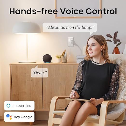 GHome Smart Plug Mini, WiFi Smart Outlet Plug Works with Alexa and Google Home, Timer Outlet with APP Control, 2.4GHz Network Only, No Hub Required, ETL FCC Listed (4 Pack), White