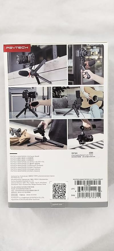 PGYTECH MANTISPOD 2.0 Mini Tripod for Camera Vlogging, Small Travel Stand for Sony/Canon/Nikon/Fujifilm SLR DSLR, Pocket Video Vlog Desktop Shooting Selfie Mount