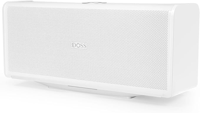 DOSS SoundBox Ultra Bluetooth Speaker with 2.1 Channel Audio, 80W Superior Sound with Deep Bass, Two DSP Technologies, 18H Playtime, BT 5.3, Wireless for Home, Office, Room-White
