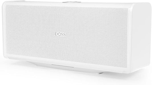 DOSS SoundBox Ultra Bluetooth Speaker with 2.1 Channel Audio, 80W Superior Sound with Deep Bass, Two DSP Technologies, 18H Playtime, BT 5.3, Wireless for Home, Office, Room-White