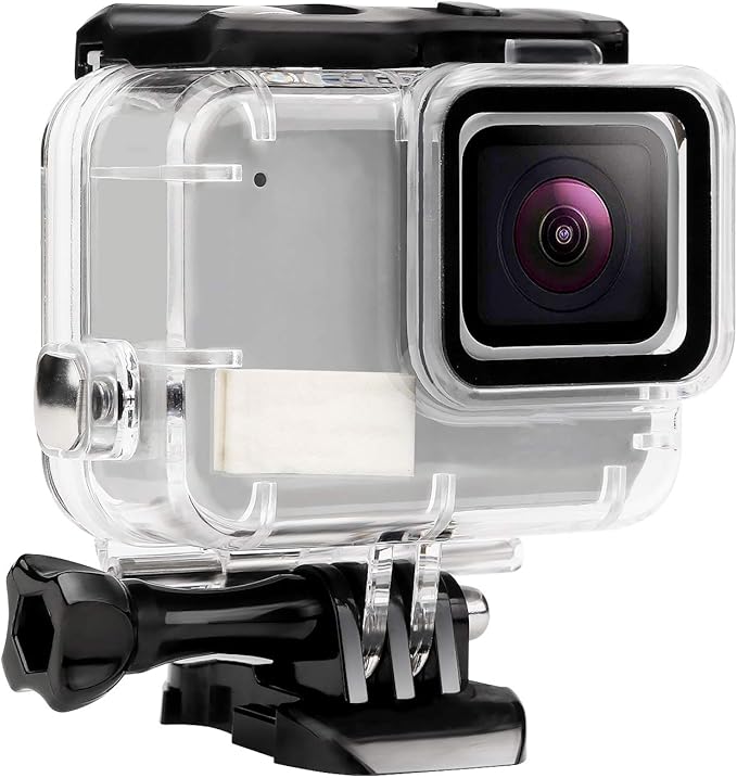 D&F Waterproof Housing Case for HERO7 White & Hero 7 Silver, 30M Underwater Photography Protective Shell with Screen Protector Films and Anti-Fog Inserts Accessories