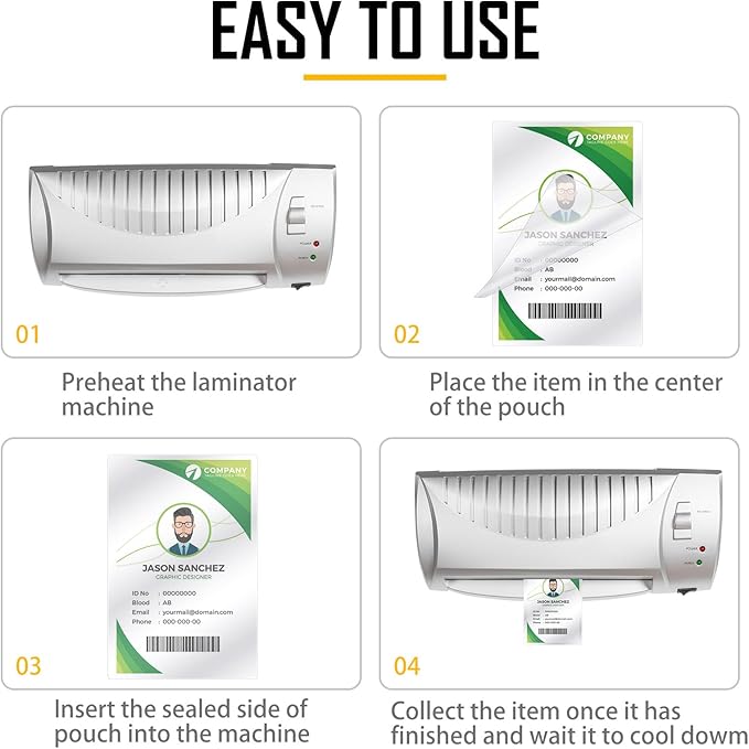 Sherr 200 Pcs 10 Mil Thermal Laminating Sheets 11 x 17 Inch Laminating Pouches 11-1/2 x 17-1/2 Inch Clear Lamination Sheets A3 Size Menu Size Hot Glossy Laminator Sleeves for Sealing