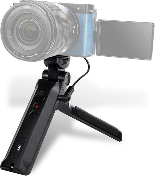 JJC Wired Remote Shooting Grip & Mini Tripod for Panasonic Lumix DC-ZS99 G100D S9 Camera, Replaces Panasonic DMW-SHGR2 Tripod Grip for Selfie Video Recording Vlogging