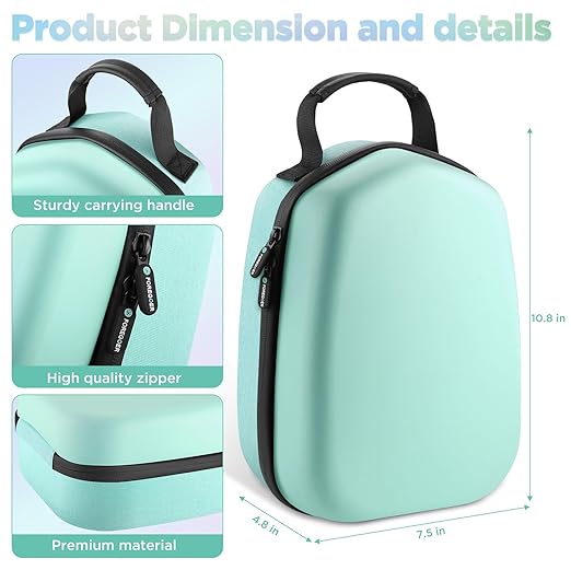 FOREGOER Hard Carrying Case Compatible with Meta Quest 3S/Quest 3/Oculus Quest 2 Official Original/Elite Strap VR Gaming Headset, Portable Travel Vision Pro Case for Touch Controllers Accessories