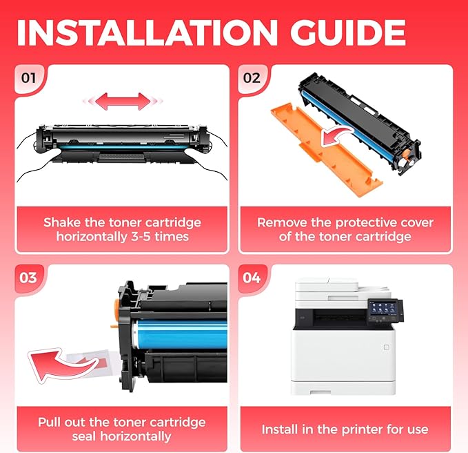 T09 Toner Cartridge Set 4-Pack with chip High Yield Replacement for Canon T09 T09L 3020C005AA 3019C005AA 3018C005AA 3017C005AA for Color imageCLASS MF1127C X LBP1127C C1127i C1127iF C1127P Printer Ink