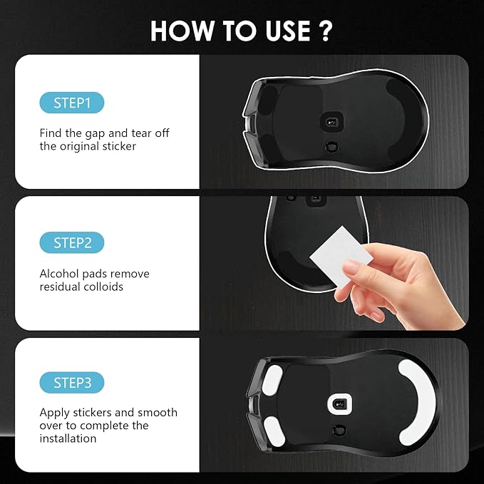 2 Pack V2 Pro Wireless Gaming Mouse Feet Sliding Stickers, Mice Glass Skates Pad, Replacement Glide Stickers for Smooth Control and Precision on Any Gaming Surface (Glide Mice Skates, PTFE)