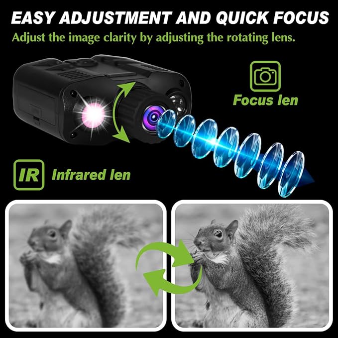 Night Vision Goggles - HD Upgraded 5level IR night vision binoculars - 8X AI Zoom, Rechargeable night vision device with Camera Built in,Save Photos and Videos, for Hunting ranging Camping(NV900)