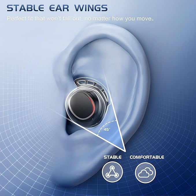 IAMJOY Wireless Gaming Earbuds, 20ms Low Latency, Game Earbuds with Mic, 2.4GHz & Bluetooth, Compact LED Display Wireless Earbuds Compatible with Meta Quest 3/2, PS5/4, Steam Deck, VR, Switch, PC